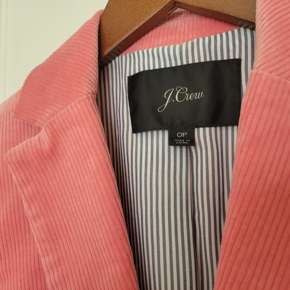 NWOT J. Crew Parke Corduroy blazer in pale blush pink TRADE ONLY - Picture 10 of 15